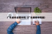 广东麻将自摸中码（广东麻将中码图）