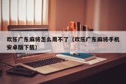 欢乐广东麻将怎么用不了（欢乐广东麻将手机安卓版下载）