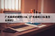 广东麻将的规则13幺（广东麻将13幺是怎么样的）