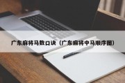 广东麻将马数口诀（广东麻将中马顺序图）