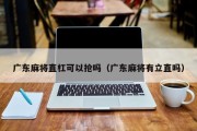 广东麻将直杠可以抢吗（广东麻将有立直吗）