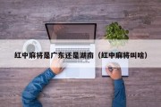 红中麻将是广东还是湖南（红中麻将叫啥）